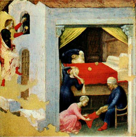 GELDER, Aert de Quaratesi Altarpiece: St. Nicholas and three poor maidens sg Sweden oil painting art